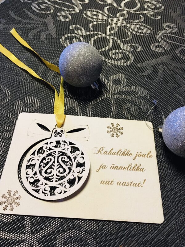 Jõulukaart jõuluehtega kartong