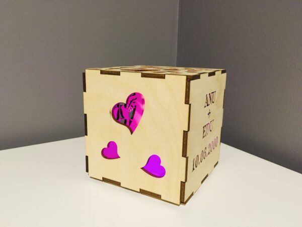 Valguskuubik südamed Led küünlaga - Image 5