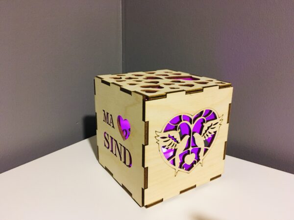 Valguskuubik südamed Led küünlaga - Image 3