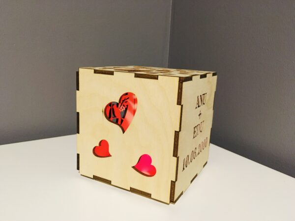 Valguskuubik südamed Led küünlaga - Image 4