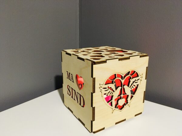 Valguskuubik südamed Led küünlaga - Image 2