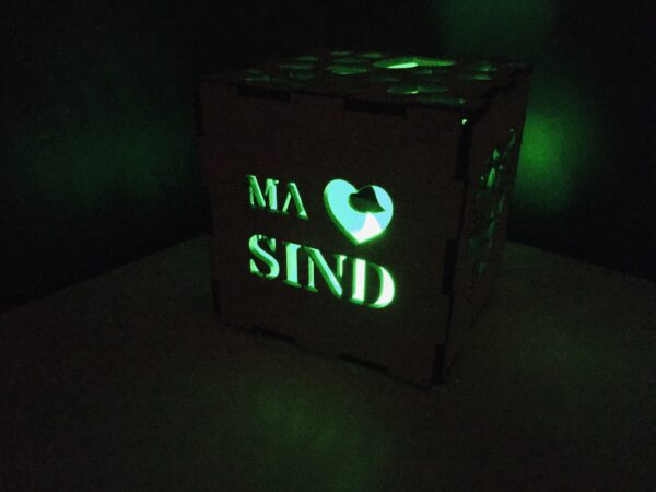 Valguskuubik südamed Led küünlaga - Image 16