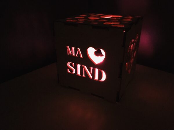 Valguskuubik südamed Led küünlaga - Image 15