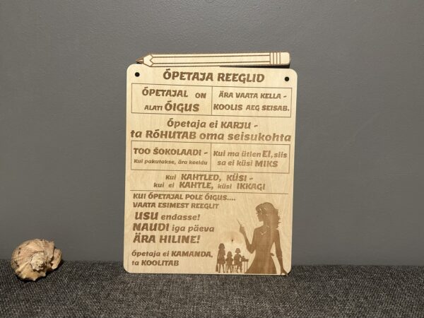 Tahvel reeglitega - Image 5